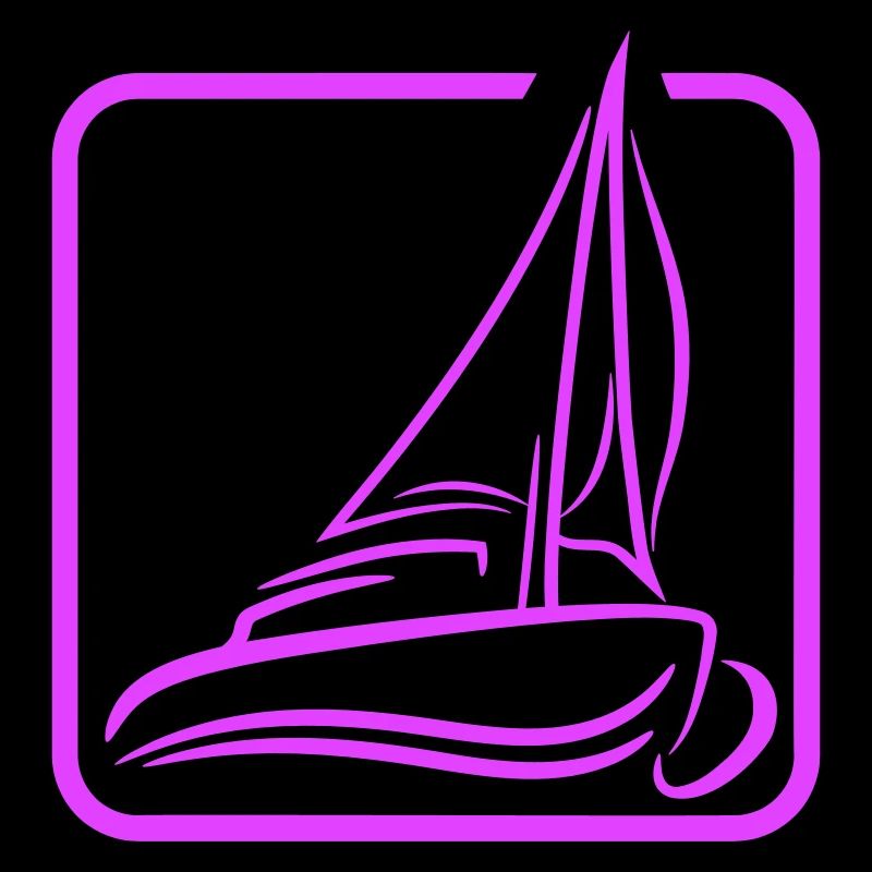 Sailing Logo Icon Square Sailboat Ship