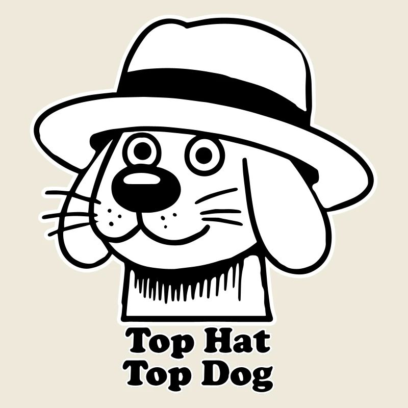 Dapper Doggo - Top Hat, Top Dog Design