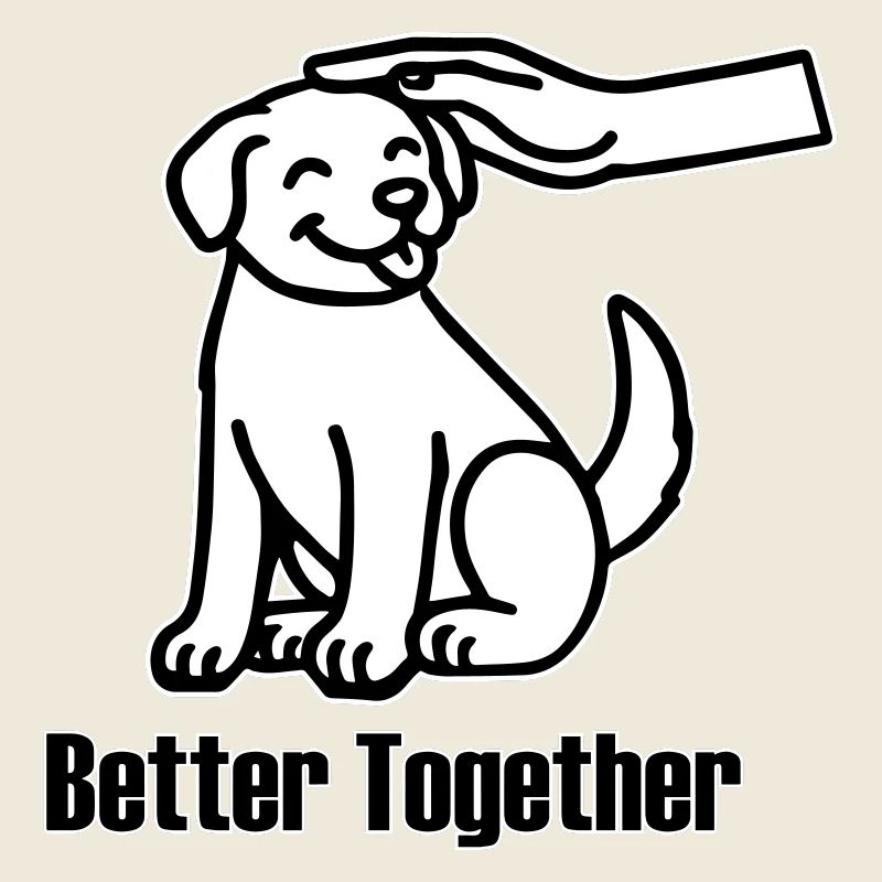 Carêtre à la main un chien - Better together design