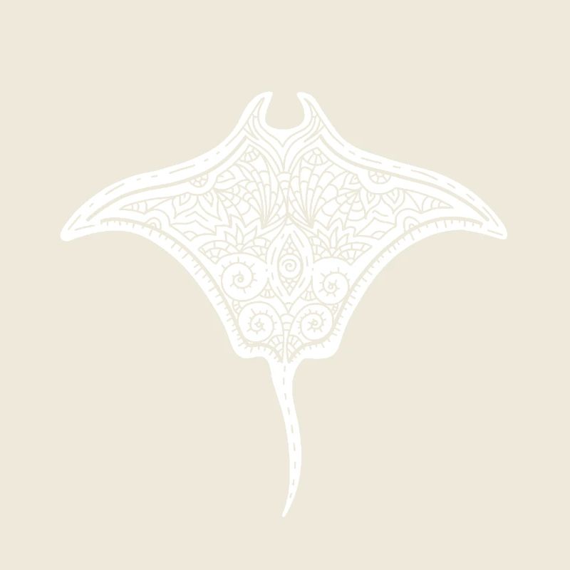 Hypnotisierende Rochen-Line-Art