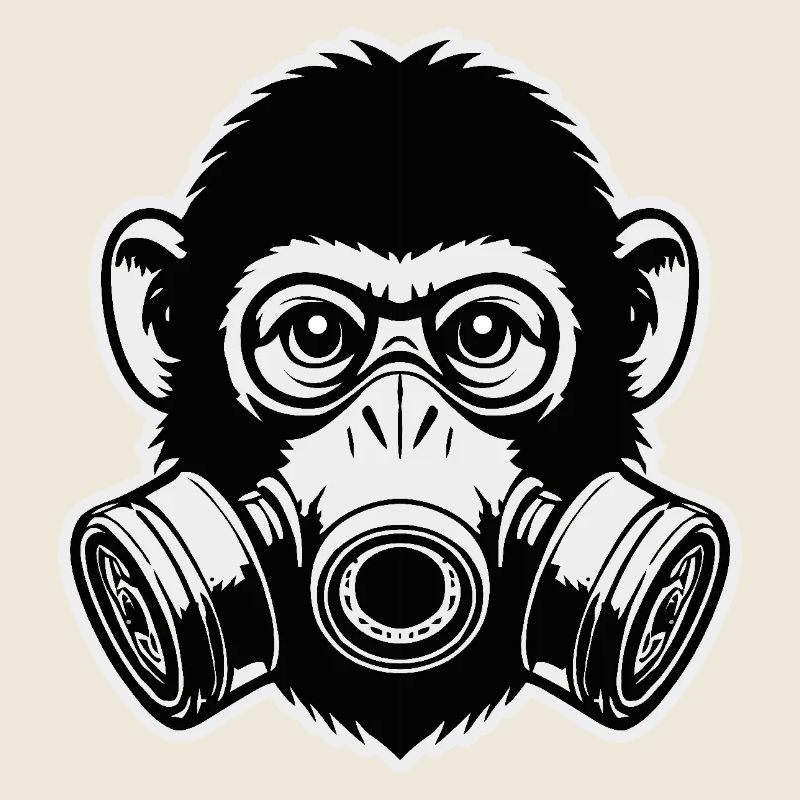 Masque à gaz de singe