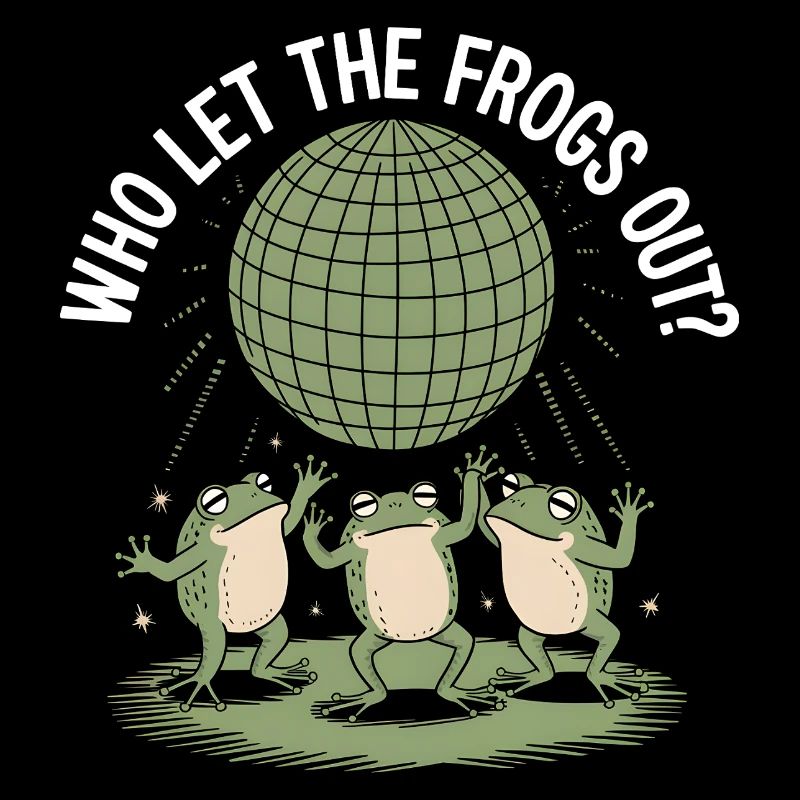 Wer hat die Frösche rausgelassen? - Niedlicher Frosch Aufkleber