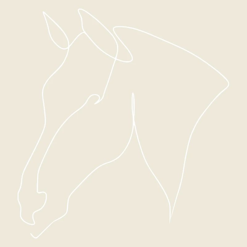 Tête de cheval minimale Warmblood White