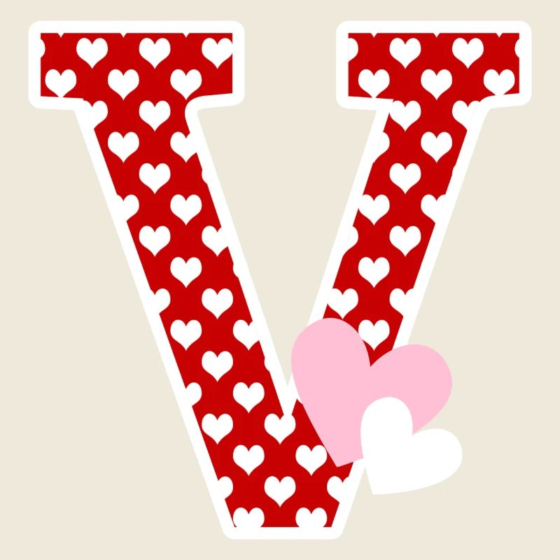 Buchstabe v Herz