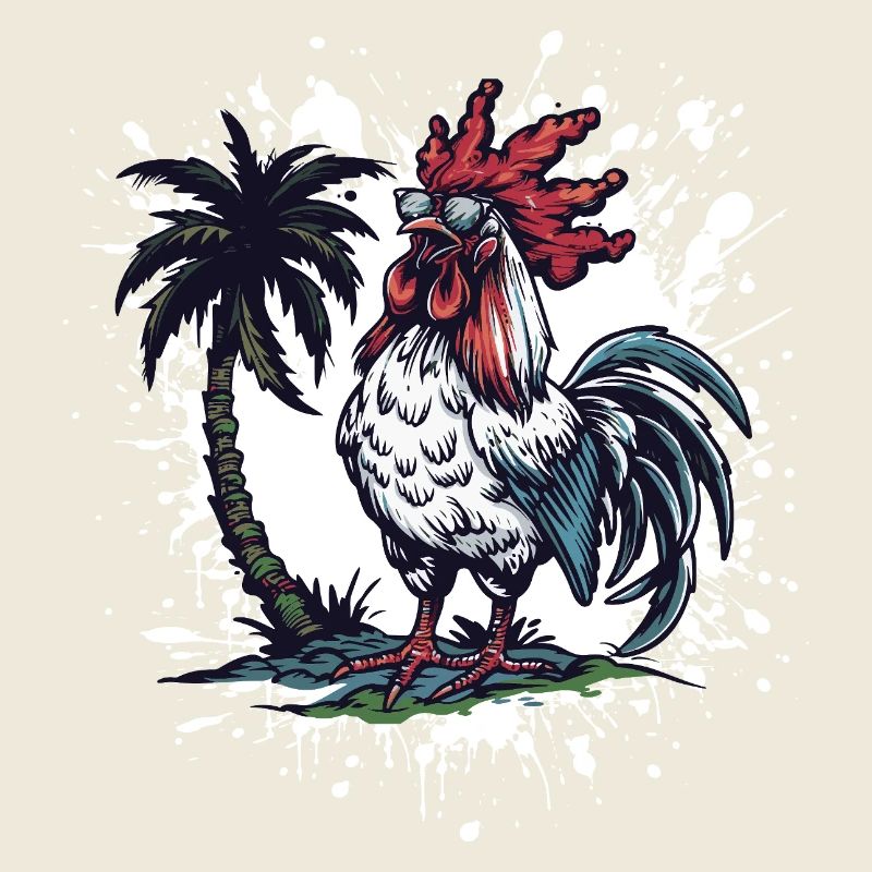 Rooster Island Palm Tree