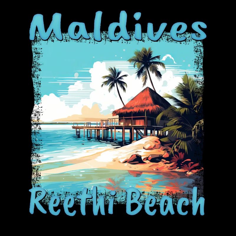 Escapade aux Maldives : la plage de Reethi avec effet grunge