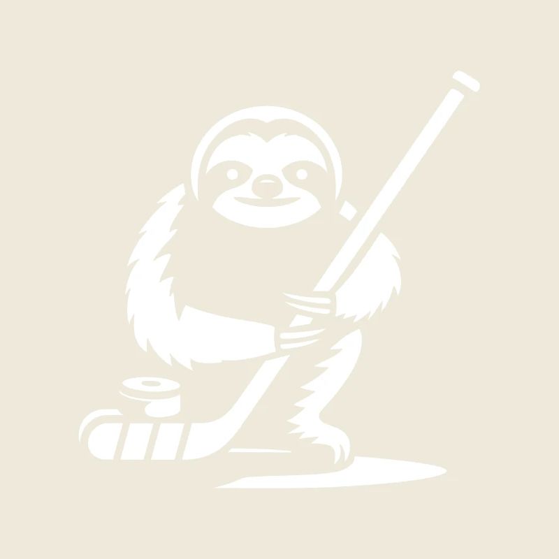 Faultier Eishockey Silhouette