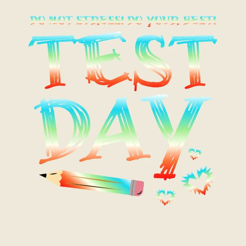 Retro Do Not Stress Do Your Best Test Day Saying