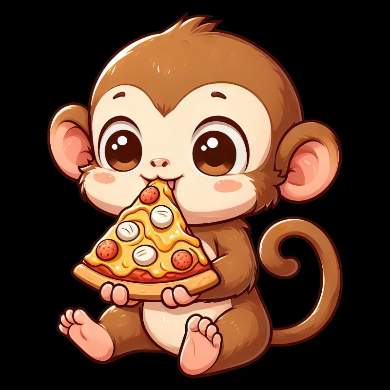 Monkey Bicycle Funny Cyclist Animals Adventure