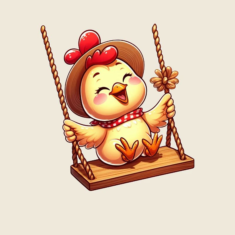 Chicken Chick Rocking Playground Joy