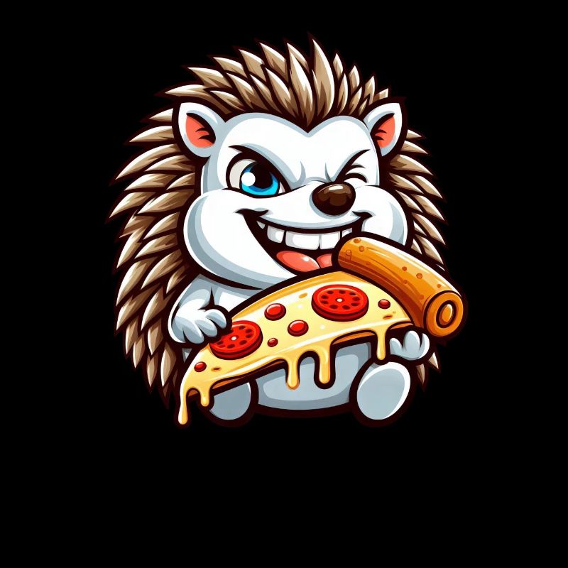 drôle hérisson pizza amateur de pizza art de la restauration rapide