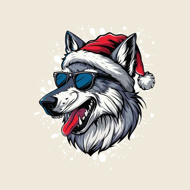 Loup Noël Drôle