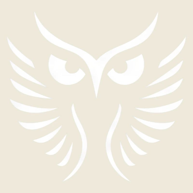 Moderne Eule: Abstrakte, Minimalistische Kunst