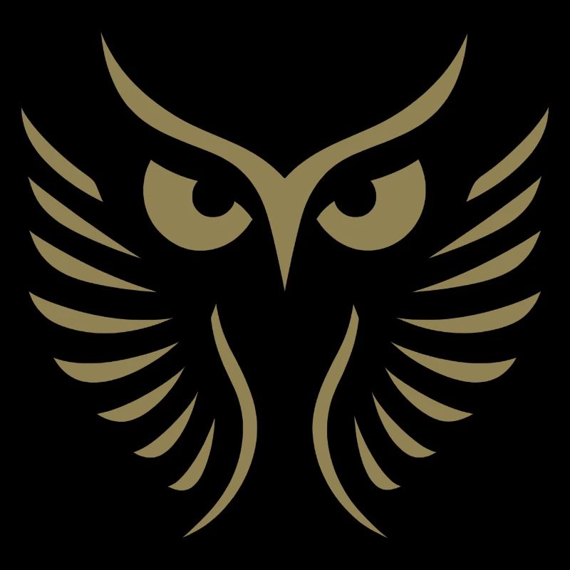 Moderne Eule: Abstrakte, Minimalistische Kunst