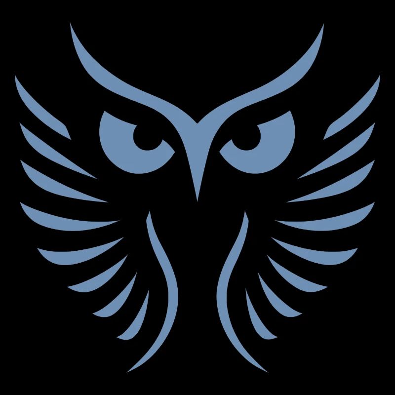 Moderne Eule: Abstrakte, Minimalistische Kunst