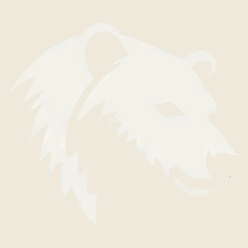 Bear silhouette of a polar bear head
