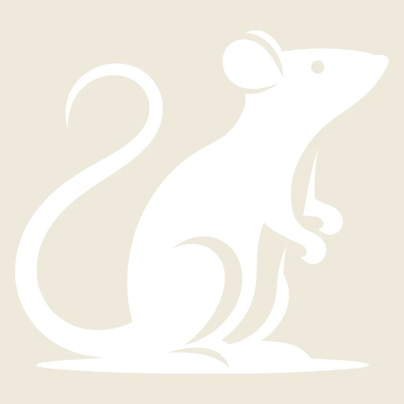 Minimalist Rat Mouse Silhouette