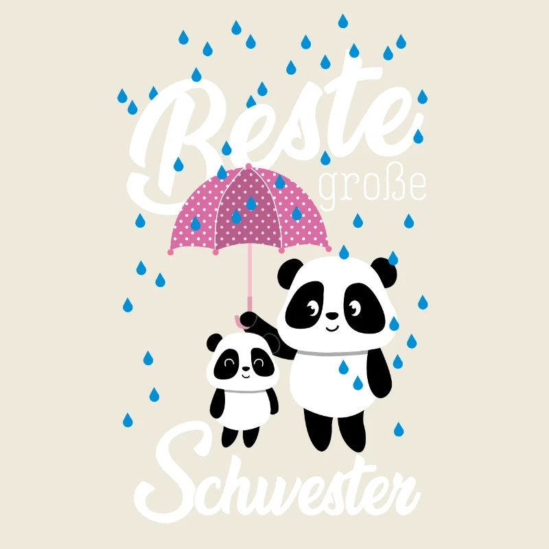 Beste große Schwester Panda Geschwister Mädchen
