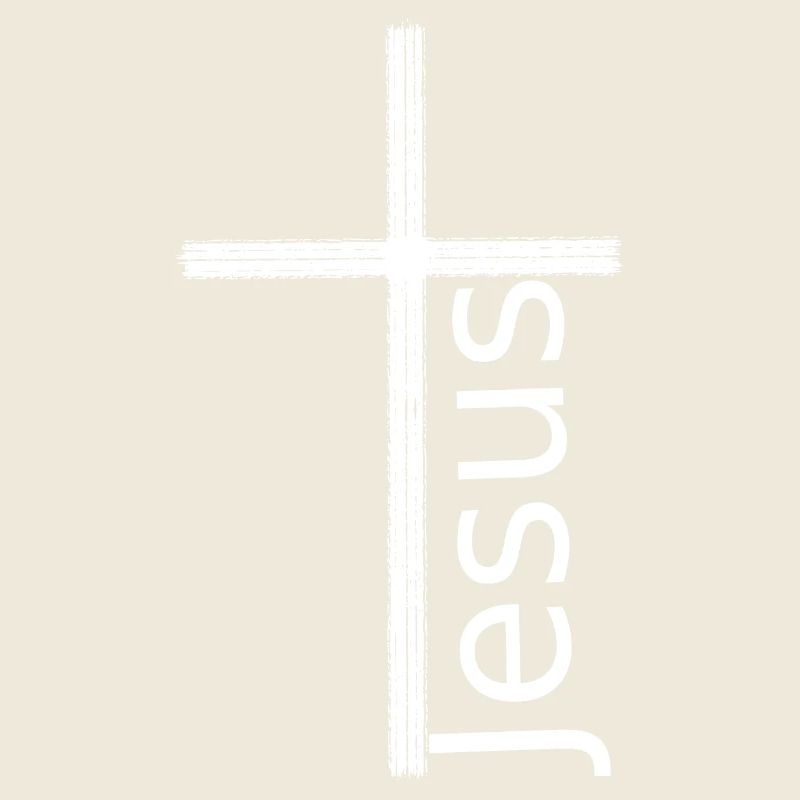 Cross Jesus white