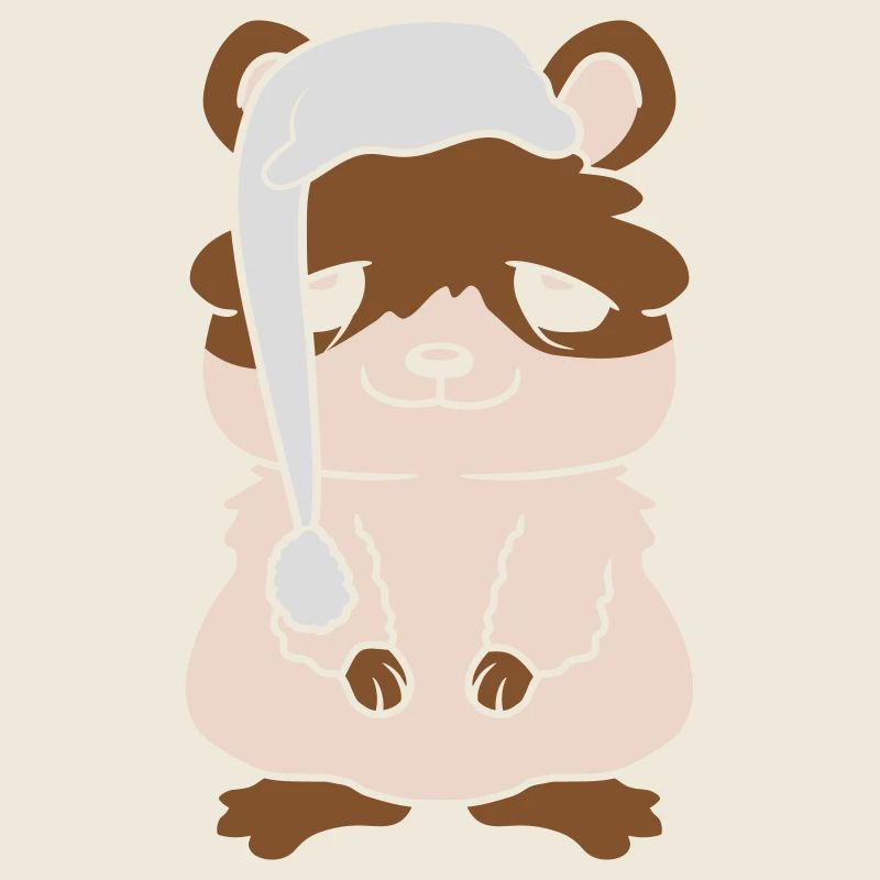 Bonne nuit chapeau endormi hamster