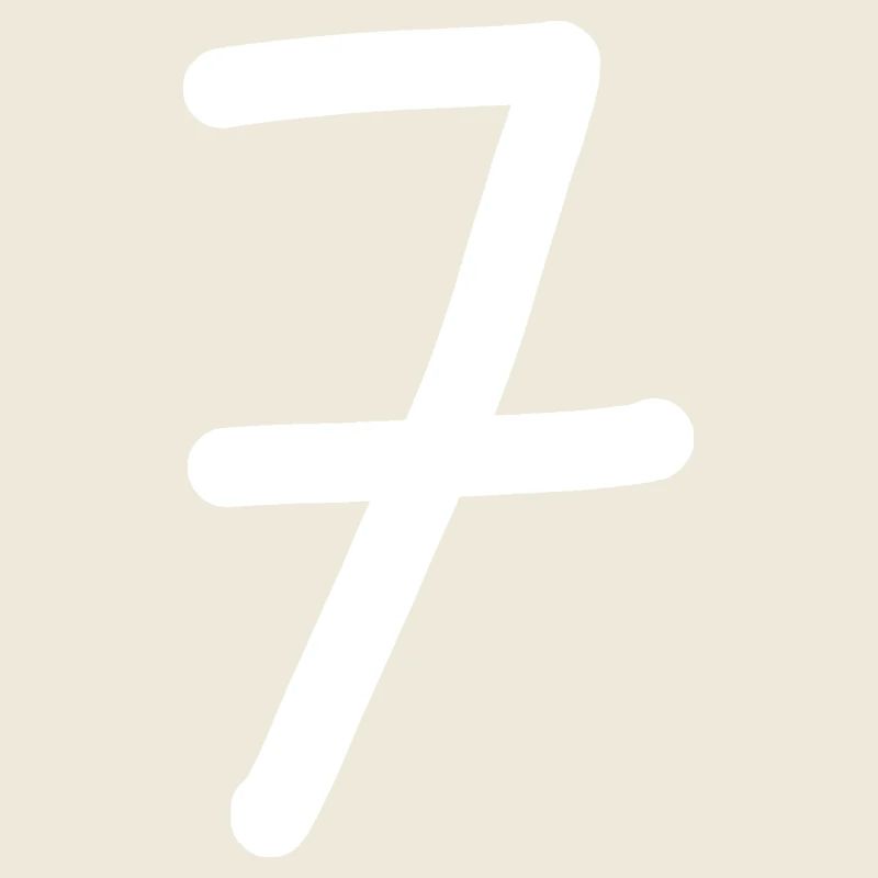 7 Numéro sept numéro blanc anniversaire