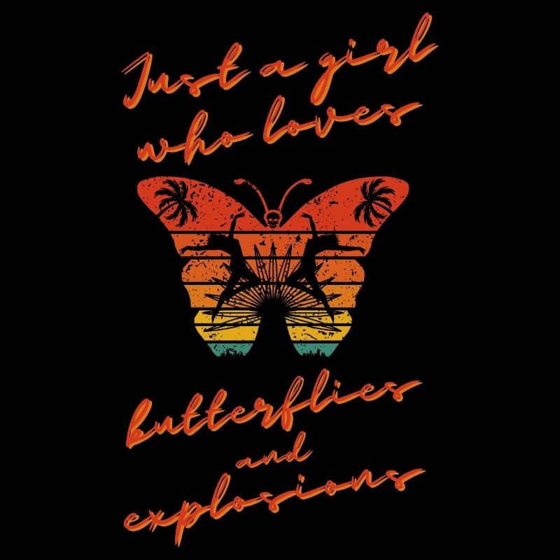 Nur ein Mädchen, das Schmetterlinge und Explosionen liebt
