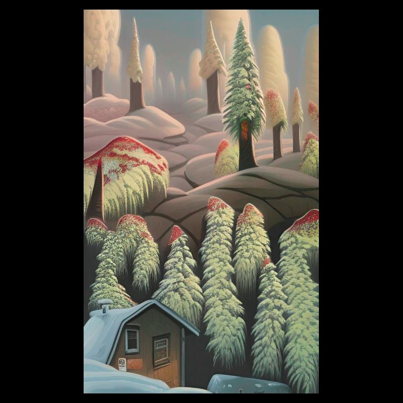 Fantasy winter landscape snowbound snow