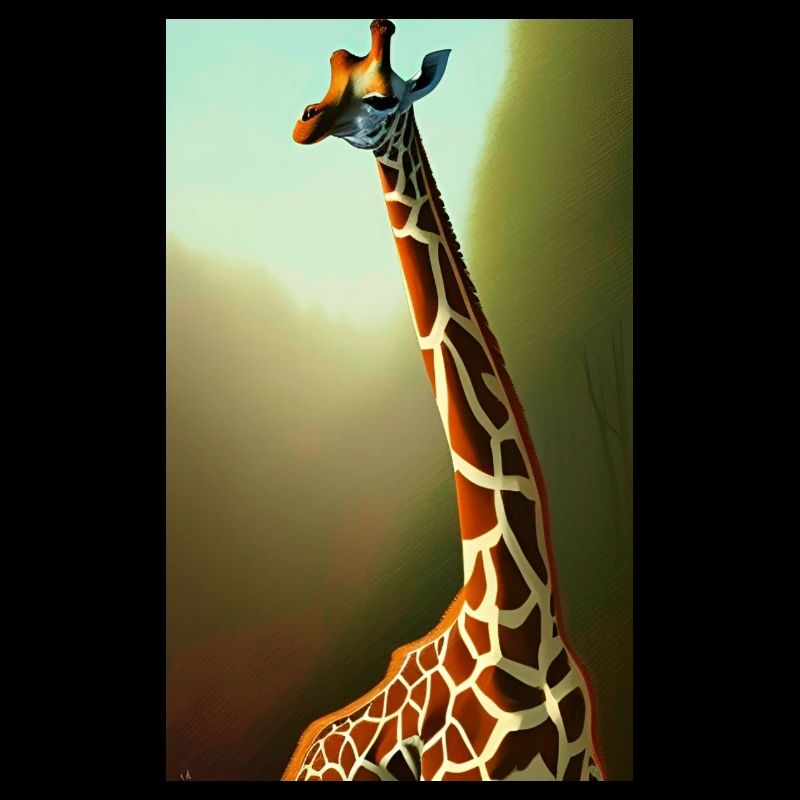 Comic Cartoon Zeichnung Giraffe Giraffa