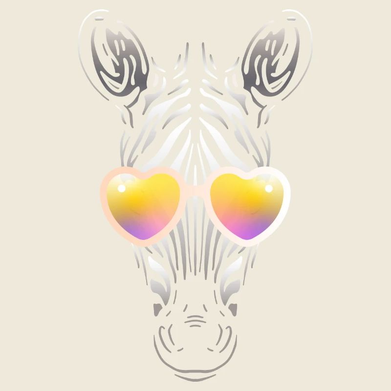 Zebra mit Sonnenbrille