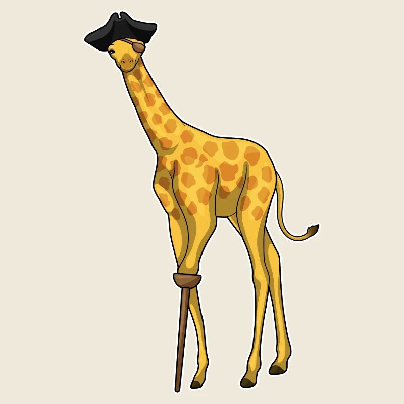Girafe Pirate Chapeau de Pirate