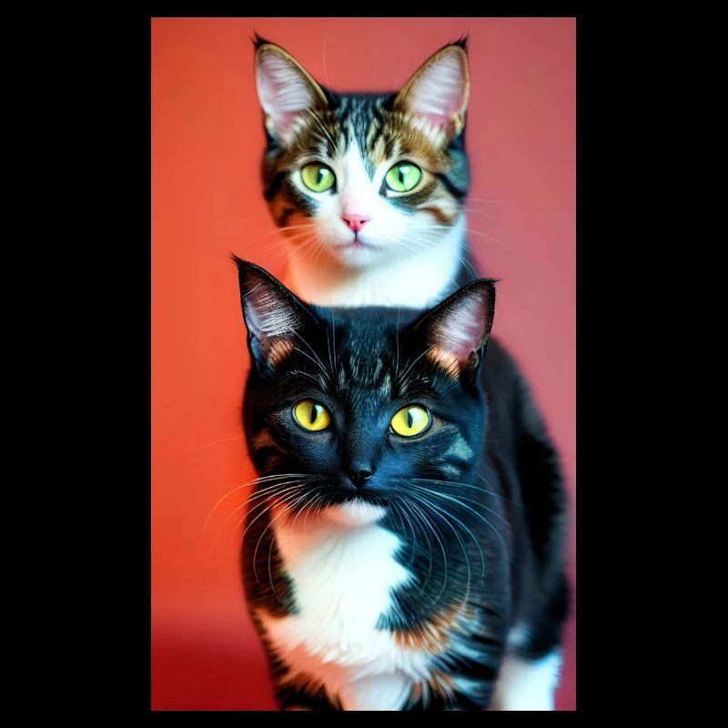 Domestic short haired cats