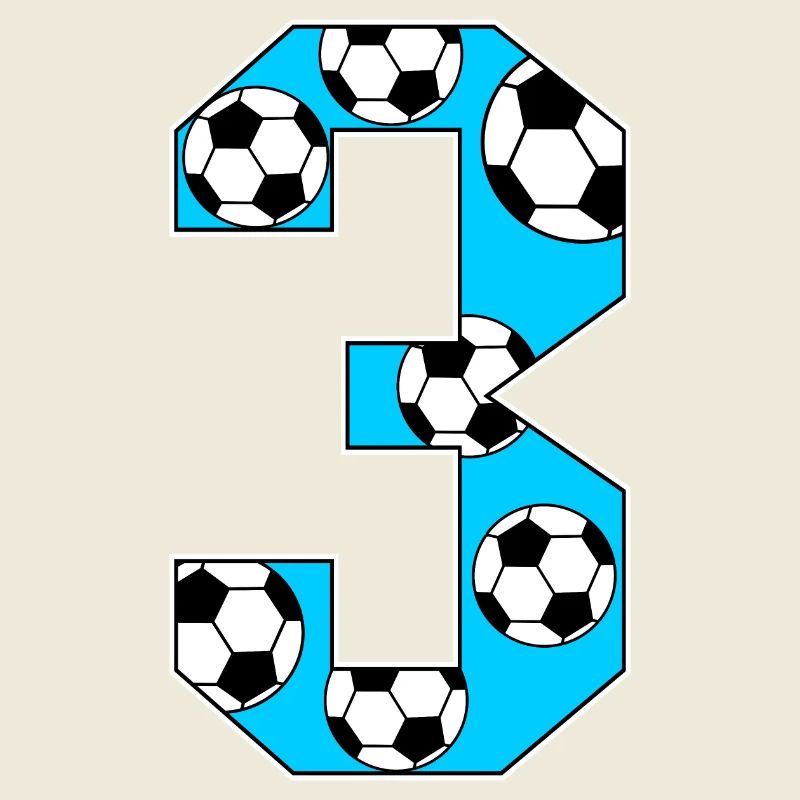 3rd Birthday Football Blue