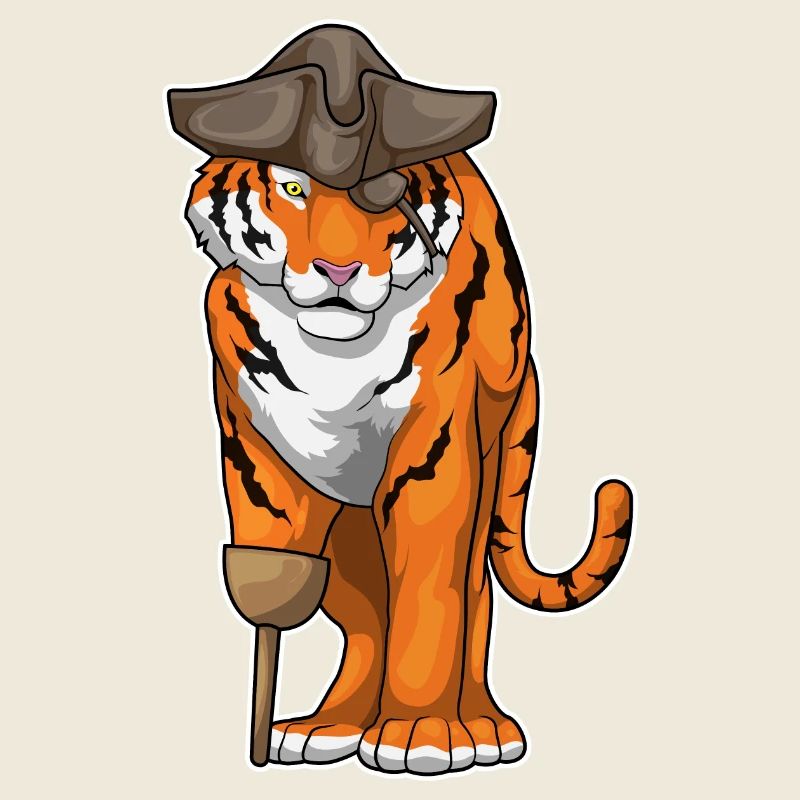 Tiger Pirate Coup de jambe en bois