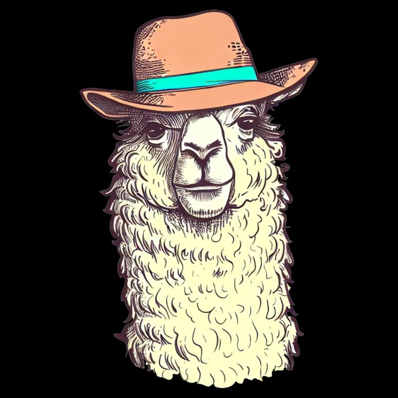 Funny hat llama