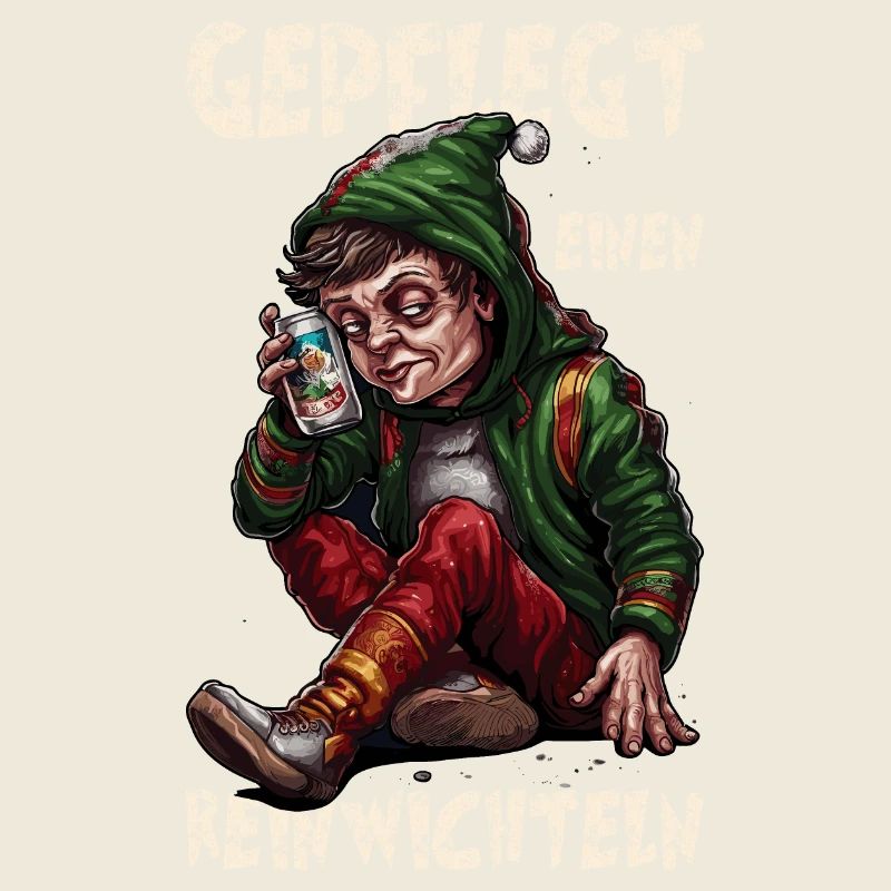 Weihnachten Wichtel Elf Wichteln Santa Bier Saufe
