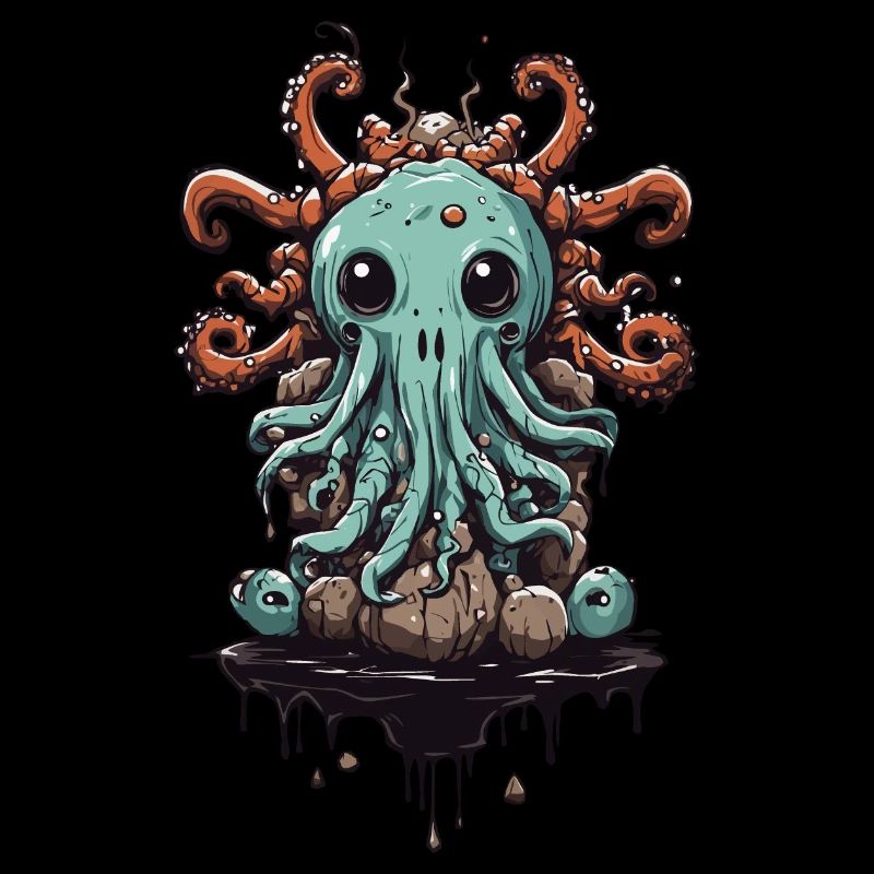 Conception mignonne de monstre visqueux Halloween