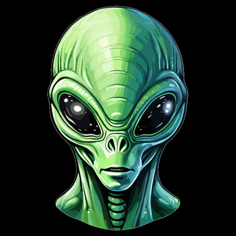 Green Alien Head
