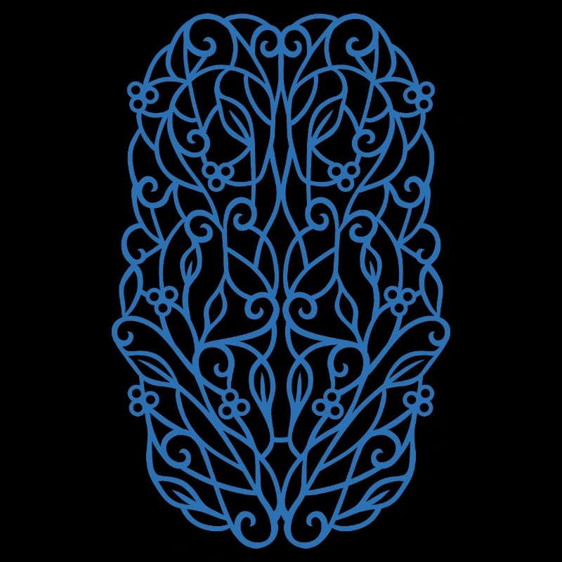 Élément décoratif élégant bleu