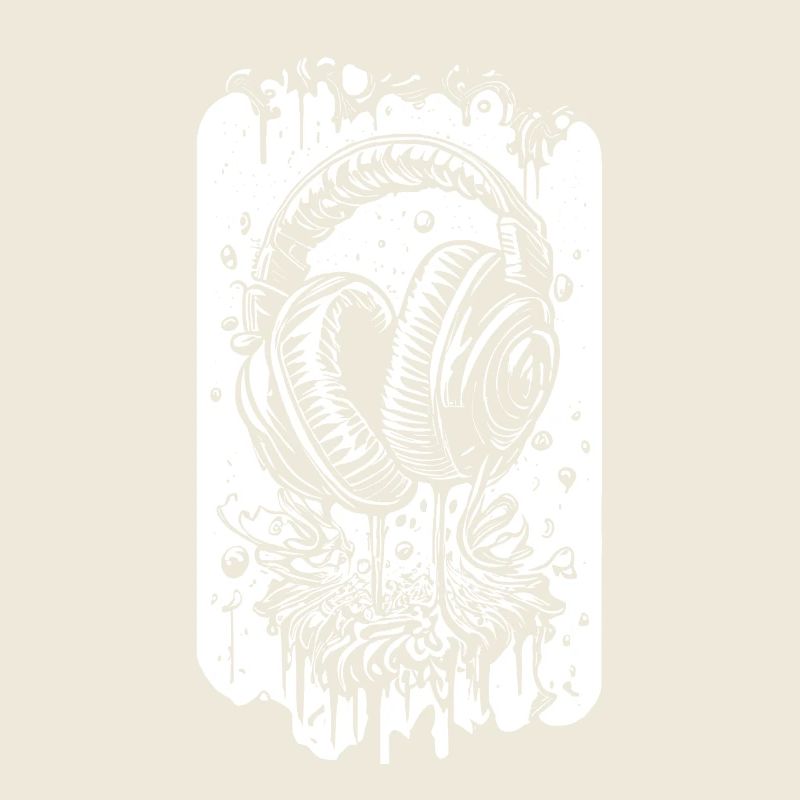 Comic Kopfhörer mit Tropfen