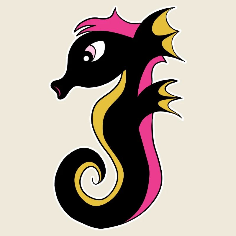 Hippocampe néon en fleurs