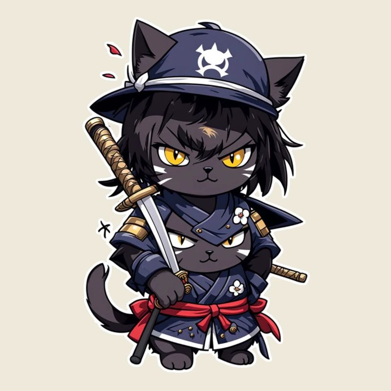Ninja Katze - Samurai Kätzchen