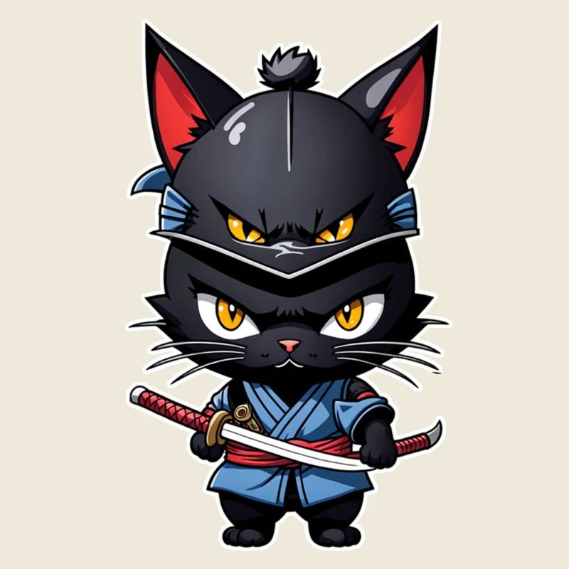 Ninja Katze - Samurai Kätzchen