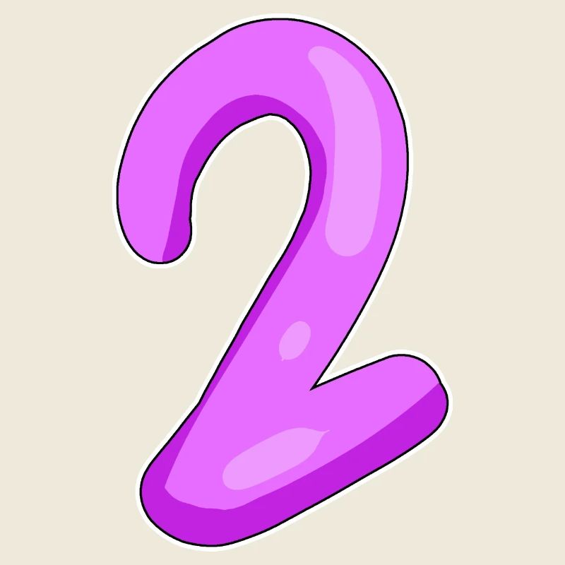 Two - 2 - Number Number