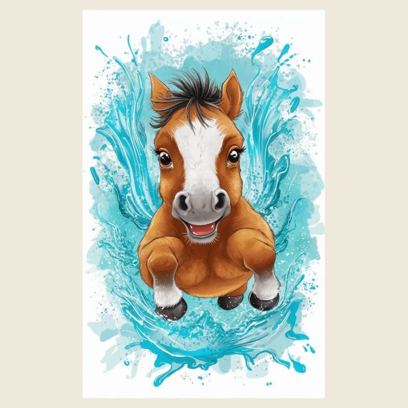 Kleines schwimmendes Pferd