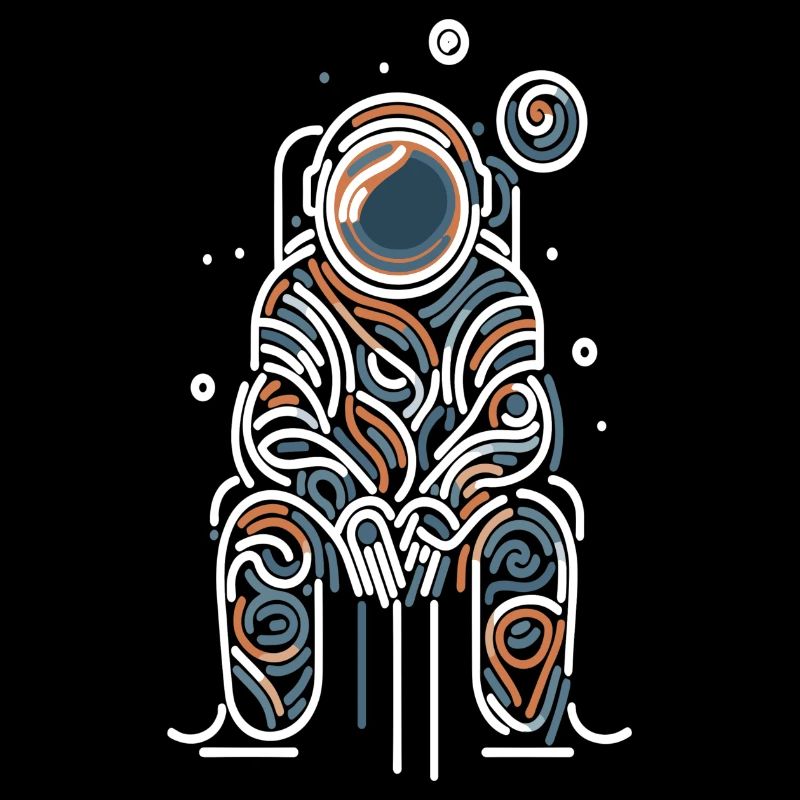 Kosmische Liebe - Linien-Astronaut