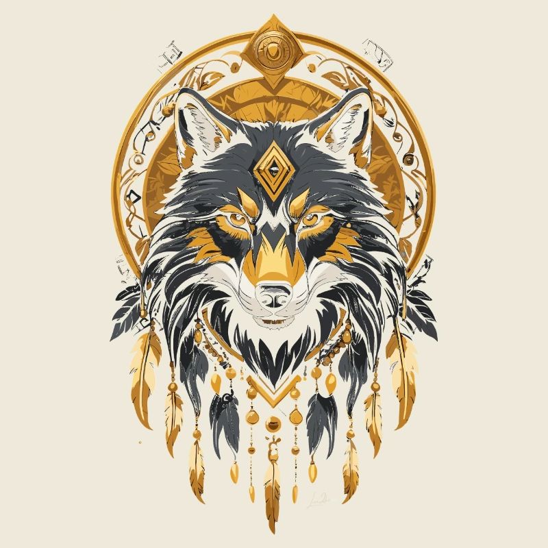 Gold Indischer Wolf
