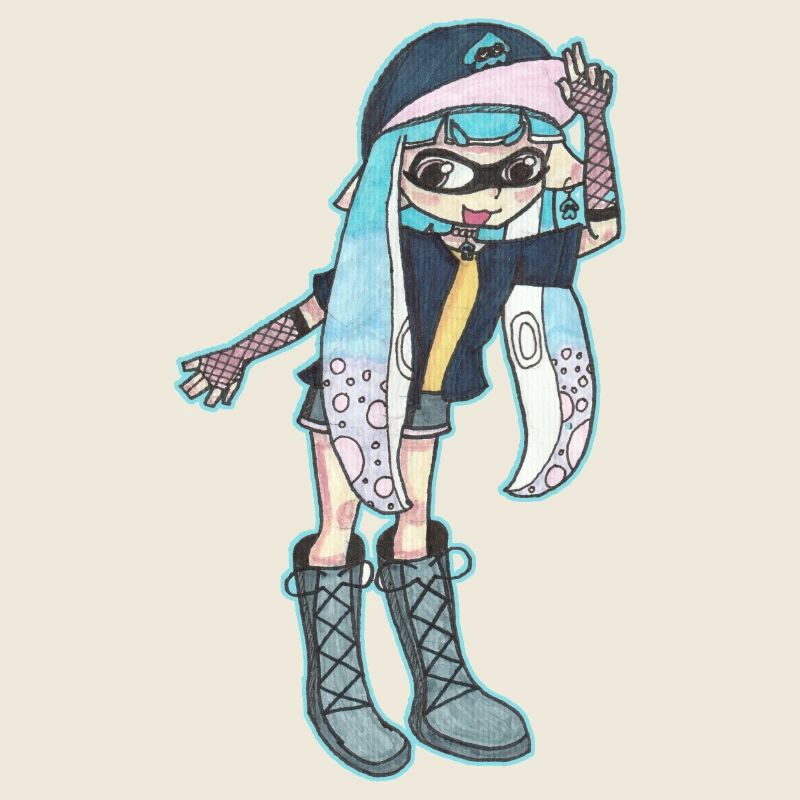 Inkling Mädchen | Blau | Splatoon