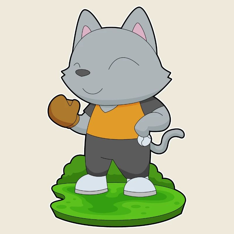 Cat Baseball Baseball Glove
