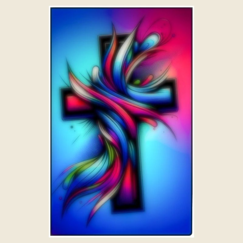 Kreuz bunt