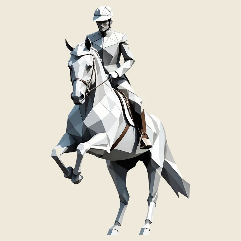 Cavalier Low Poly - Ballet Design